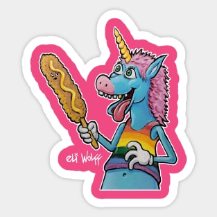 Unicorn Corndog Sticker